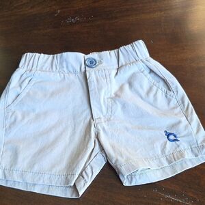 Stylish Kids Tan Shorts with Embroidered Detail